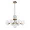 Z-Lite Parsons 9 Light Chandelier, Matte Black, Olde Brass & Opal 477-9MB-OBR - alternate 2